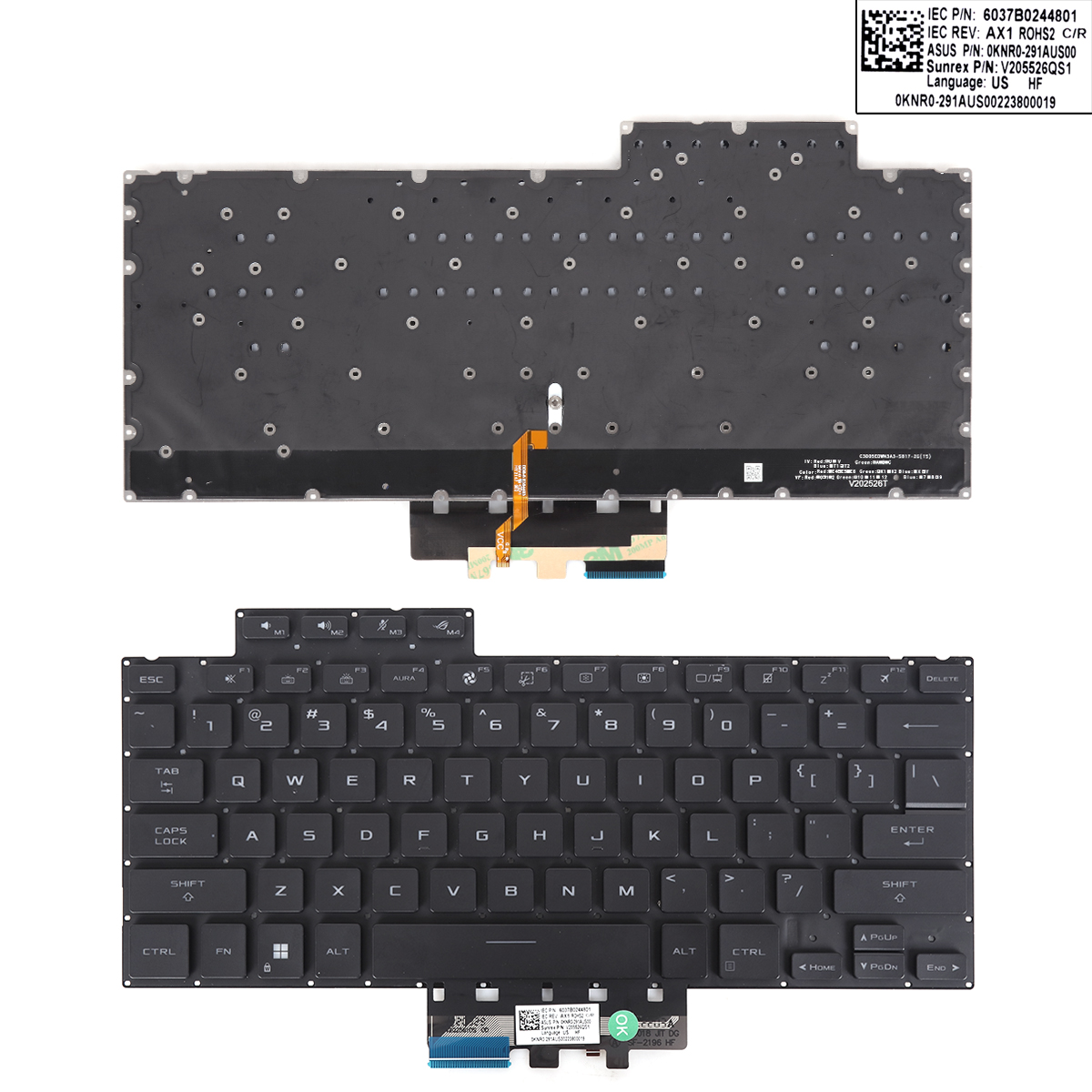 Picture of New Replacement Laptop Keyboard For ASUS ROG Zephyrus G14 2022(GA402) GA402RJ GA402RK BLACK(backlit WIN8) US Layout
